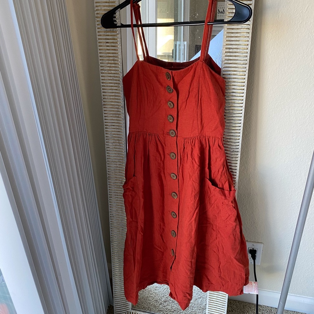 Red Orange Spring/Summer Dress